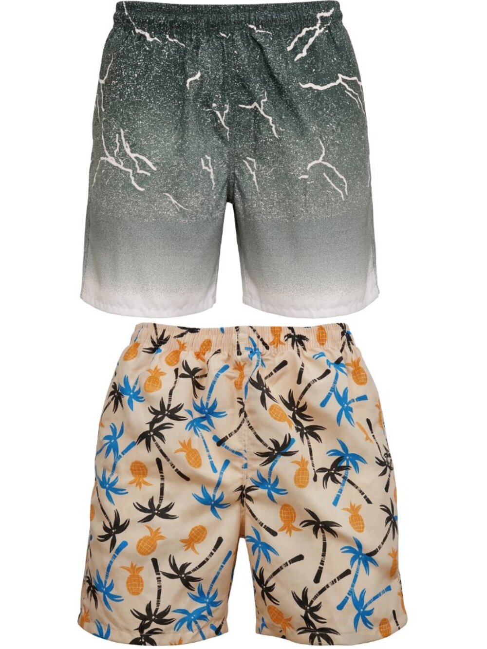 Men’s 2-Pack Quick-Dry Swim Trunks Mesh Liner Beach Board Swim Shorts, 2-Pockets